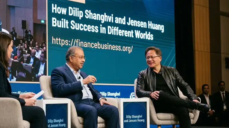 Dilip Shanghvi and Jensen Huang